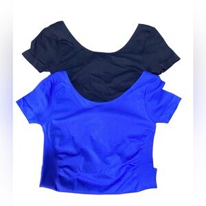 NWOT 3 Pack of  Black, Blue and Olive Scoop Neck Body Suits